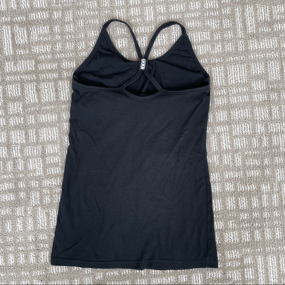 Medium Black Racerback Tank Top with small heart ♥️ detail on back